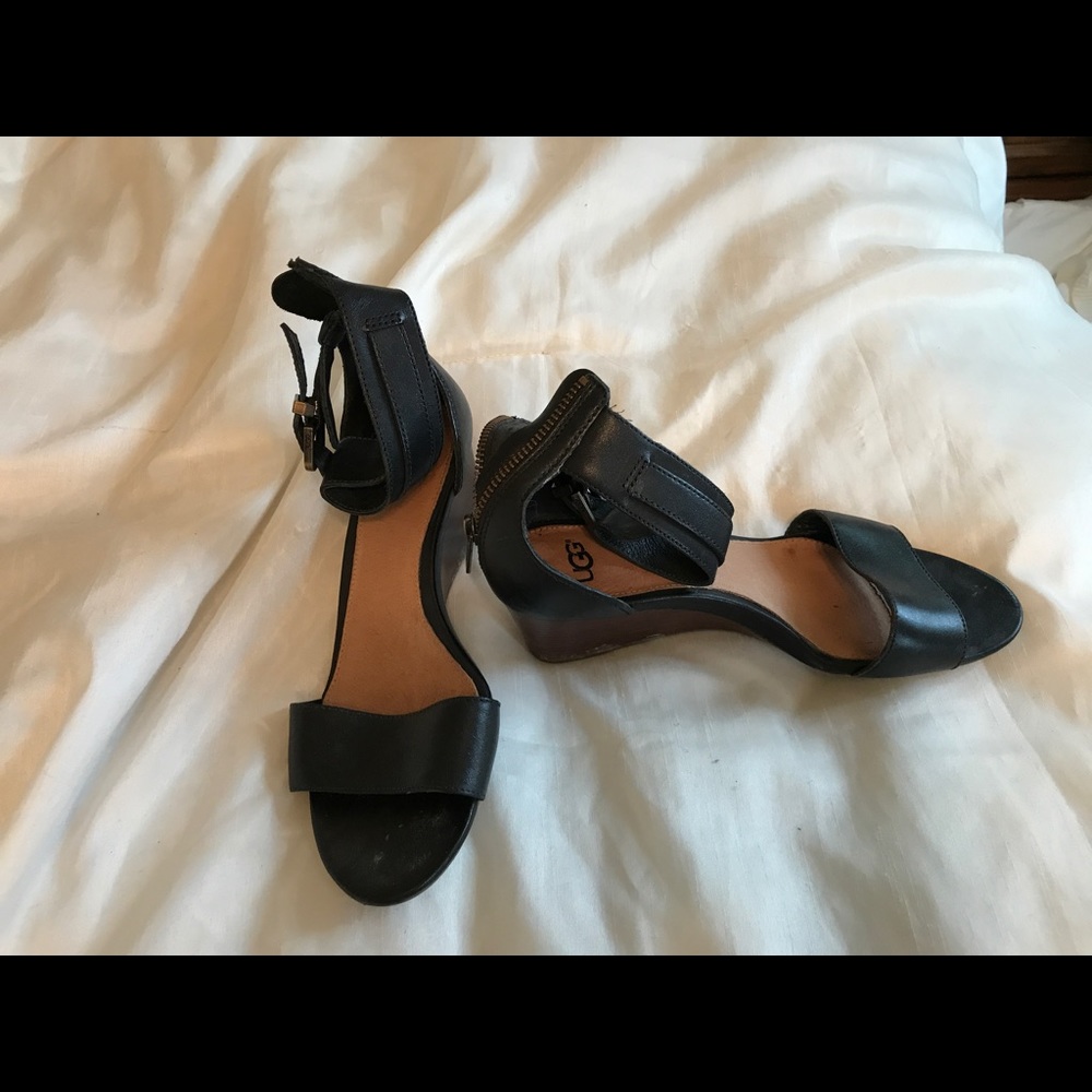 Ugg black wedges